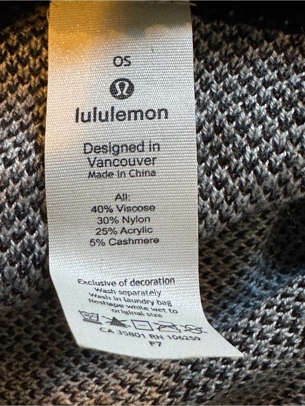Lululemon Cashmere Blend Serenity Wrap O/S